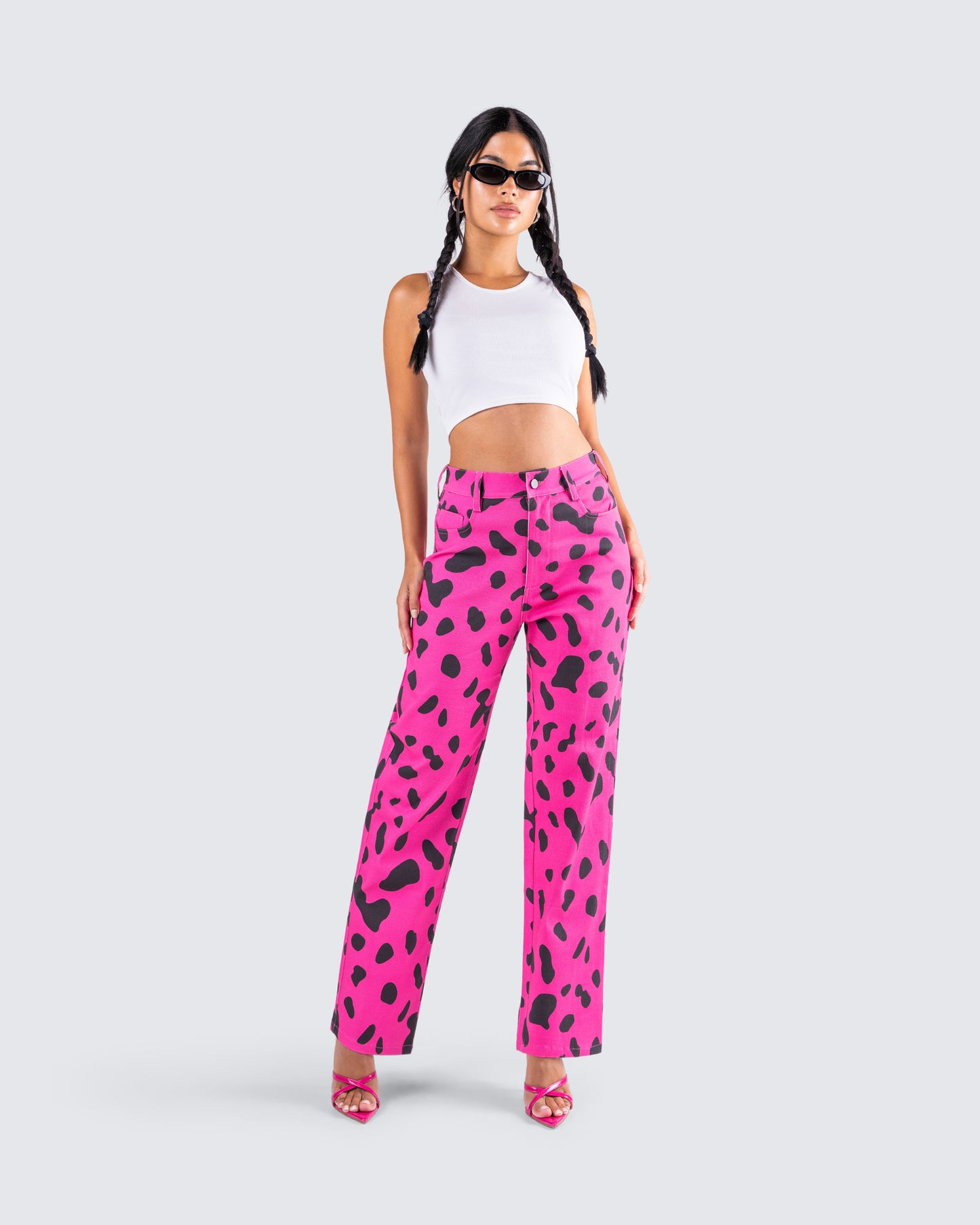 E Captivated Cow Printed Pants