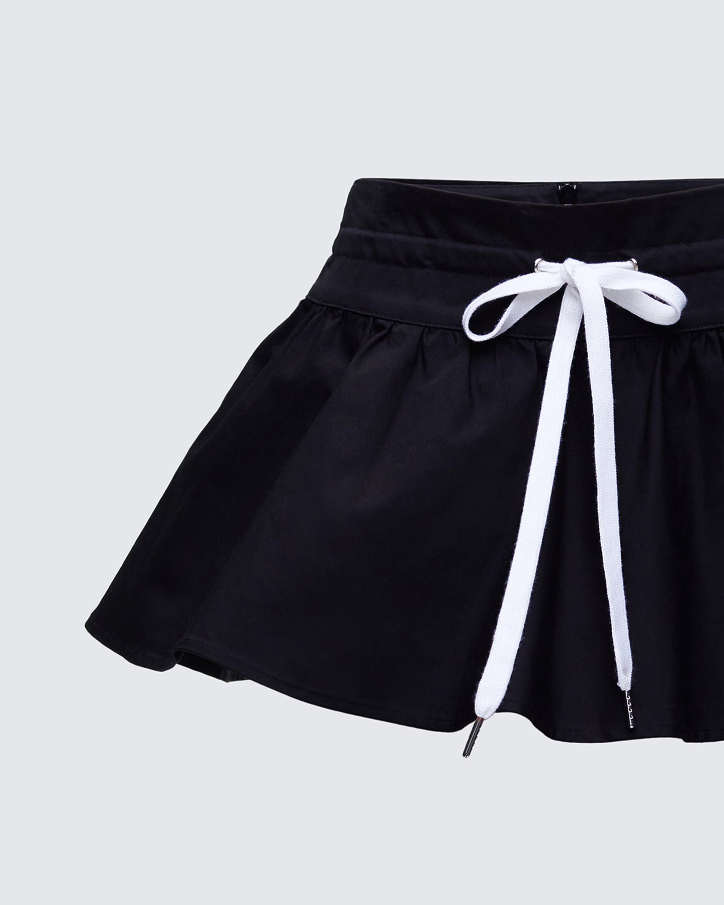 Kata Black Flounce Mini Skirt