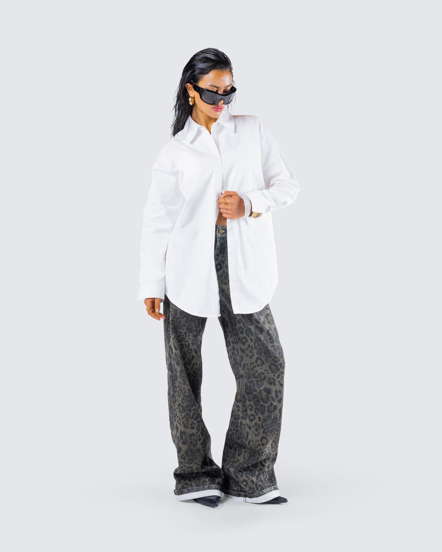 Claire White Oversized Shirt