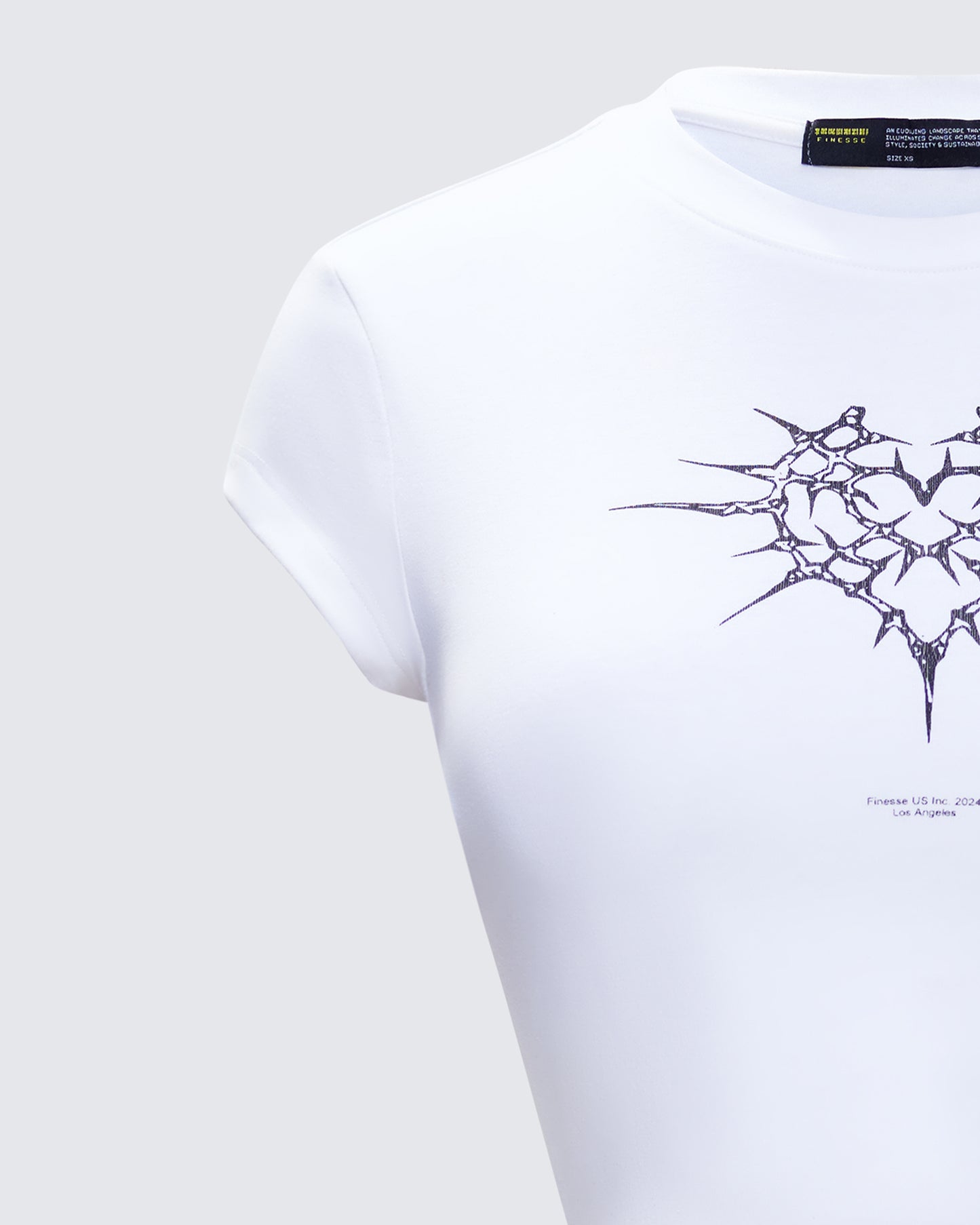 Dena White Jersey Graphic Top