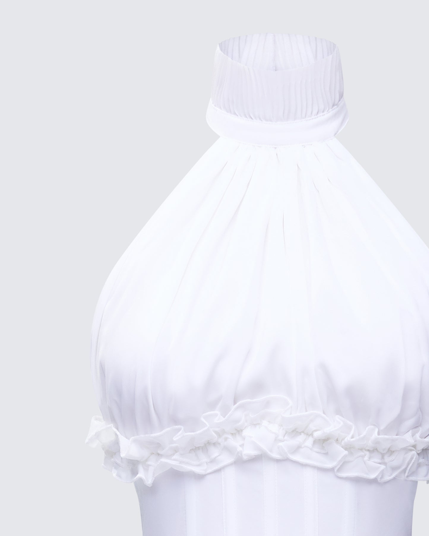 Anabeth Ivory Pleated Mini Dress