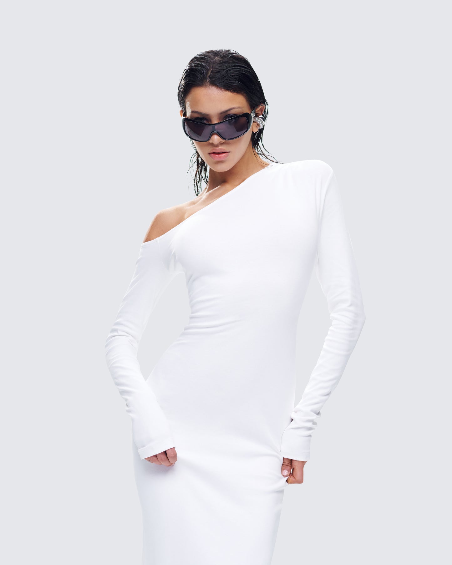 Kiandra White Off Shoulder Maxi Dress