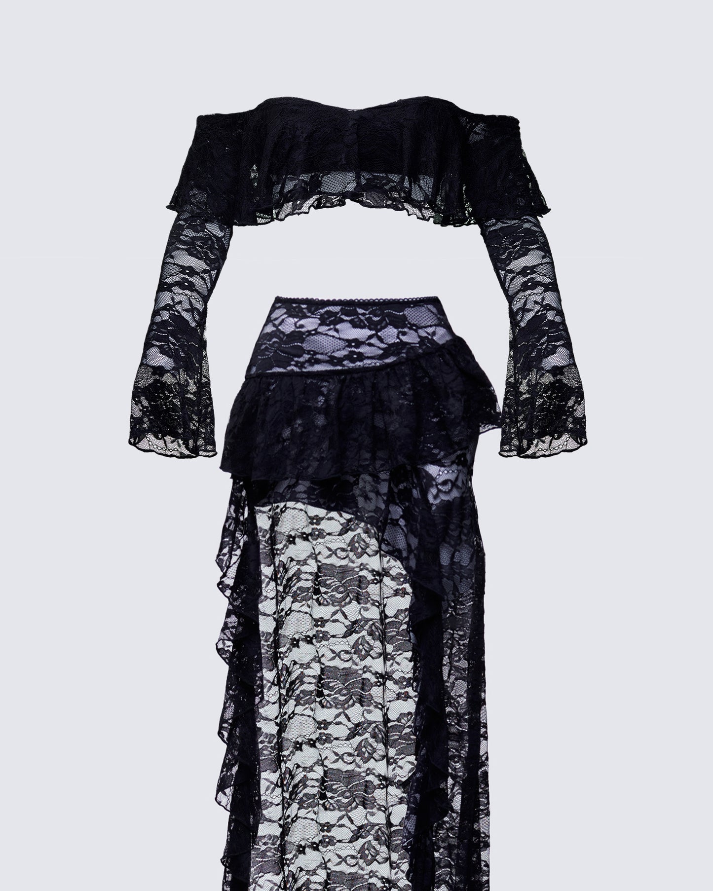 Rina Black Lace Set โจ