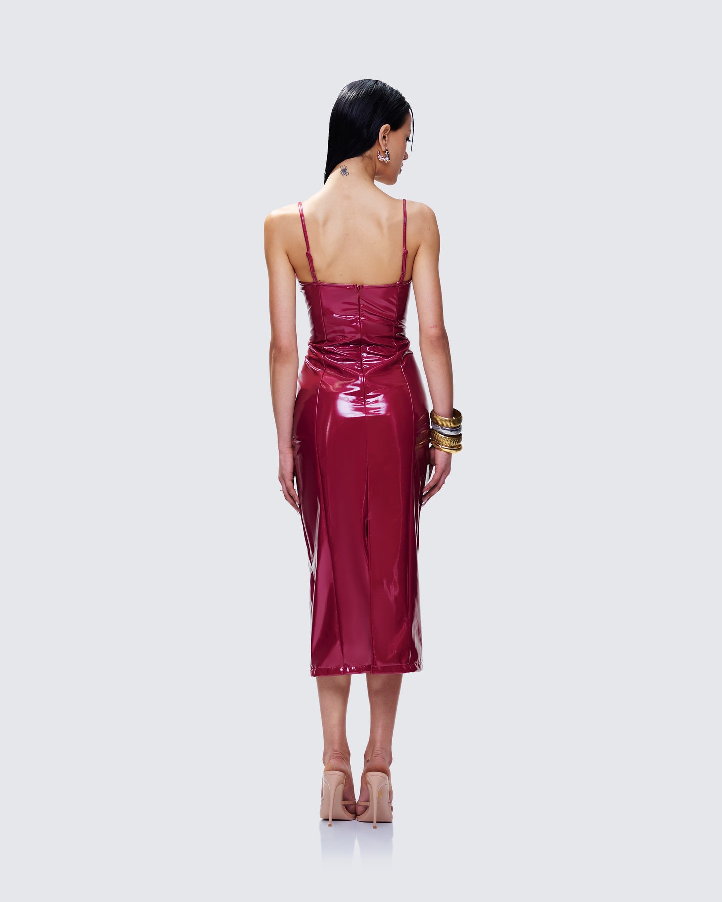 Soraya Burgundy Midi Dress