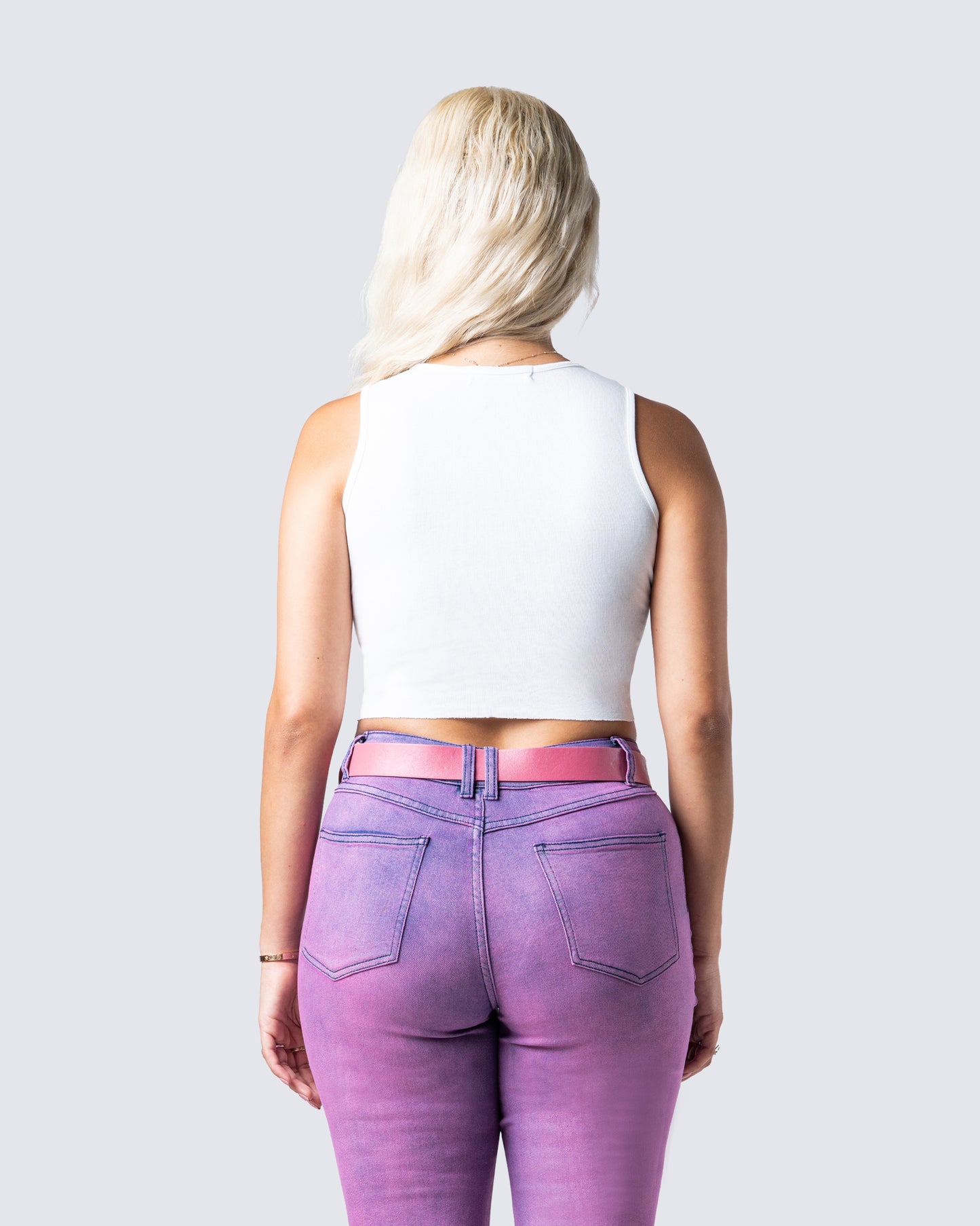 Larkyn White Rib Graphic Tank Top