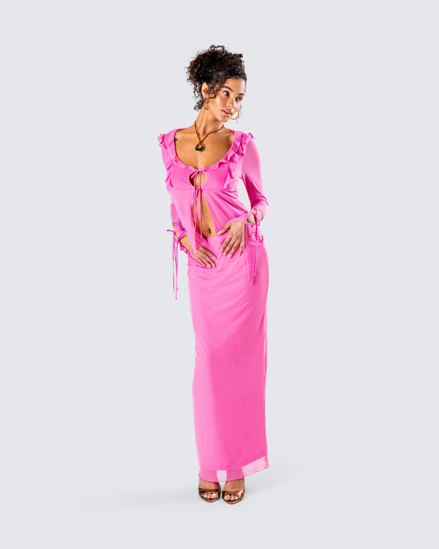 Vianka Pink Long Sleeve Top