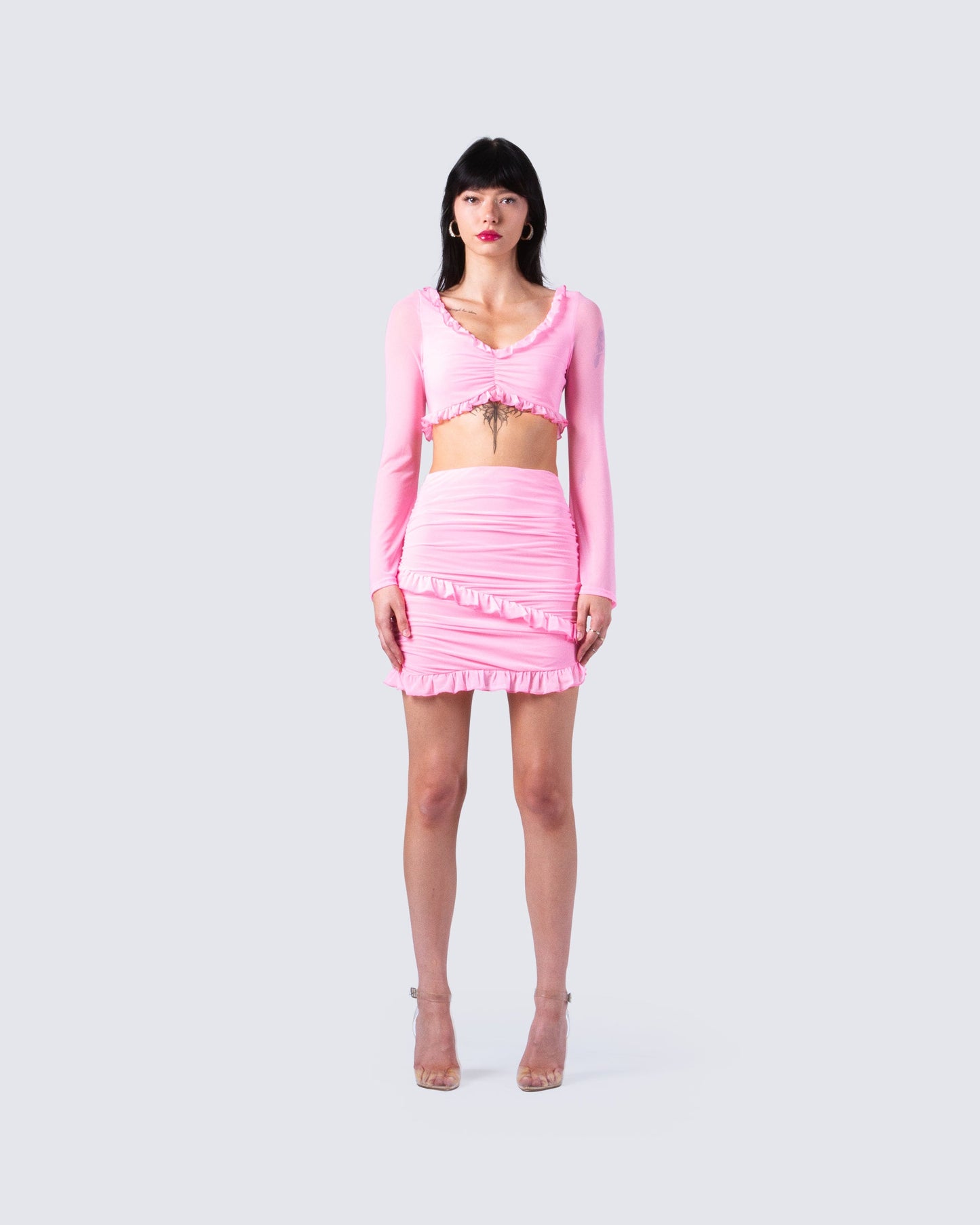 Peyton Pink Mini Skirt
