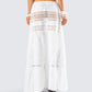 Rue White Cotton Floral Maxi Skirt