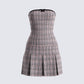 Marge Houndstooth Pleat Mini Dress 3d product front