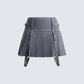 Dina Grey Denim Pleated Mini Skirt 3d product front