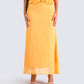 Lyra Yellow Ruffle Maxi Skirt model front