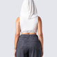 Acacias White Jersey Hood Top