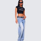 Macie Black Virgo Graphic Top