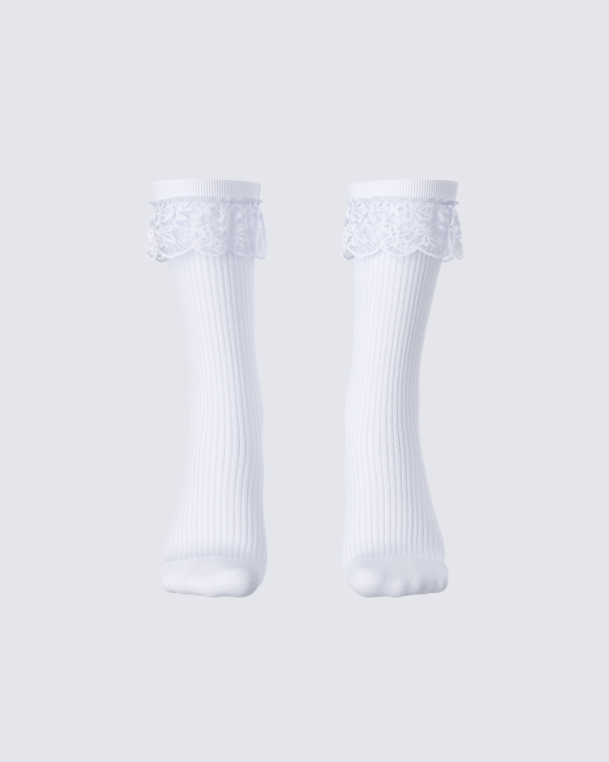 Rhoda White Lace Ankle Socks product front