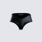 Zaria Black Vegan Leather Micro Short product front