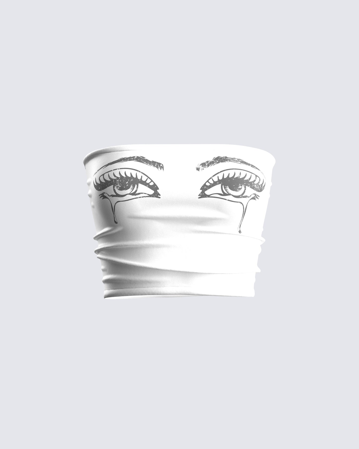 Samia White Graphic Tube Top product front