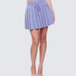 Lucien Blue Ribbon Path Knitted Pleated Skirt