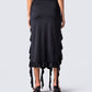 Veeti Black Jersey Ruffle Skirt