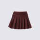 Ronny Brown Pleated Mini Skirt product front