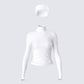 Kemi White Jersey Top And Headband product front