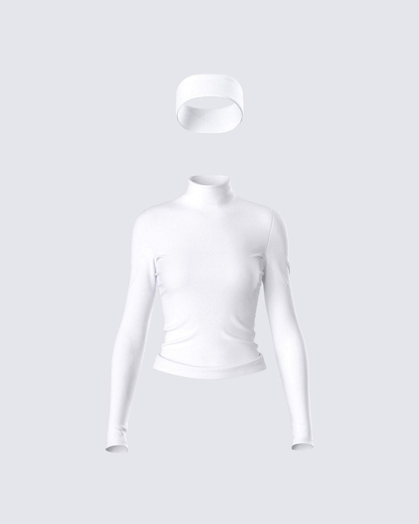 Kemi White Jersey Top And Headband product front