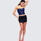 Jadira Blue Sequin Corset Top