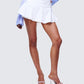 Pippa White Ruffle Tiered Skort