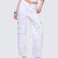 Chima White Cargo Twill Pant