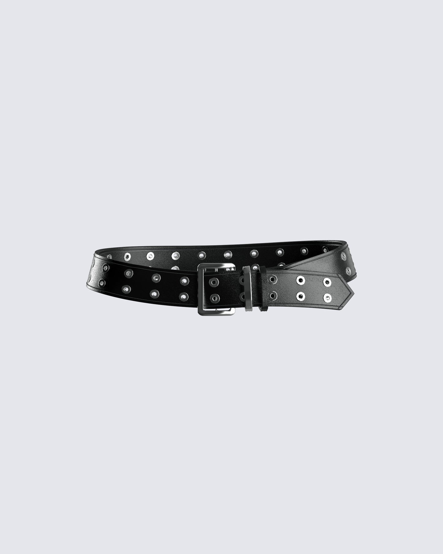 Nico Black Double Eyelet Belt product front