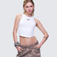 Enid White Scoop Hem Tank Top