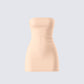 Maxine Beige Jersey Tube Dress 3d product front