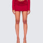 Venetia Red Heart Mini Skirt model front