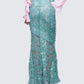 Delancy Green Embroidered Maxi Skirt
