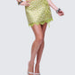 Lucille Green Sequin Tie Mini Skirt