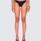 Halsey Black Cheeky Bikini Bottom model front