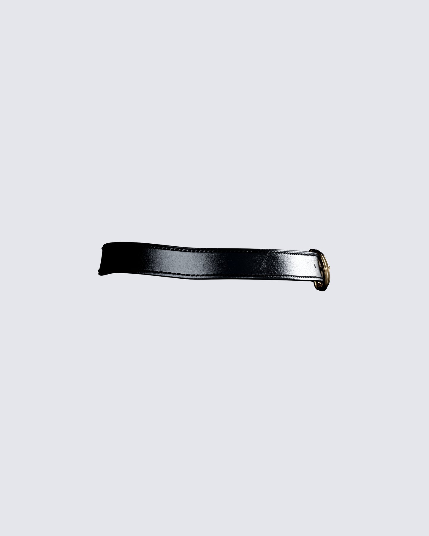 Perla Black Faux Leather Belt