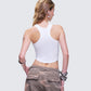 Enid White Scoop Hem Tank Top