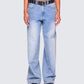 Nico Black Double Eyelet Belt model front