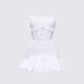 Kimi White Lace Corset Mini Dress product front
