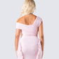 Omid Pink Asymmetrical Mesh Top