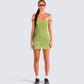 Everly Green Plaid Mini Dress
Success model front