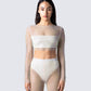 Yanni Cream Rhinestone Top model front