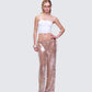 Speranza Clear Sequin Tie Pants