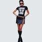 Fern Black Vegan Leather Mini Skirt