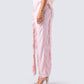 Omid Pink Ruffled Mesh Maxi Skirt