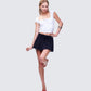 Svetlana Navy Twill Mini Skirt