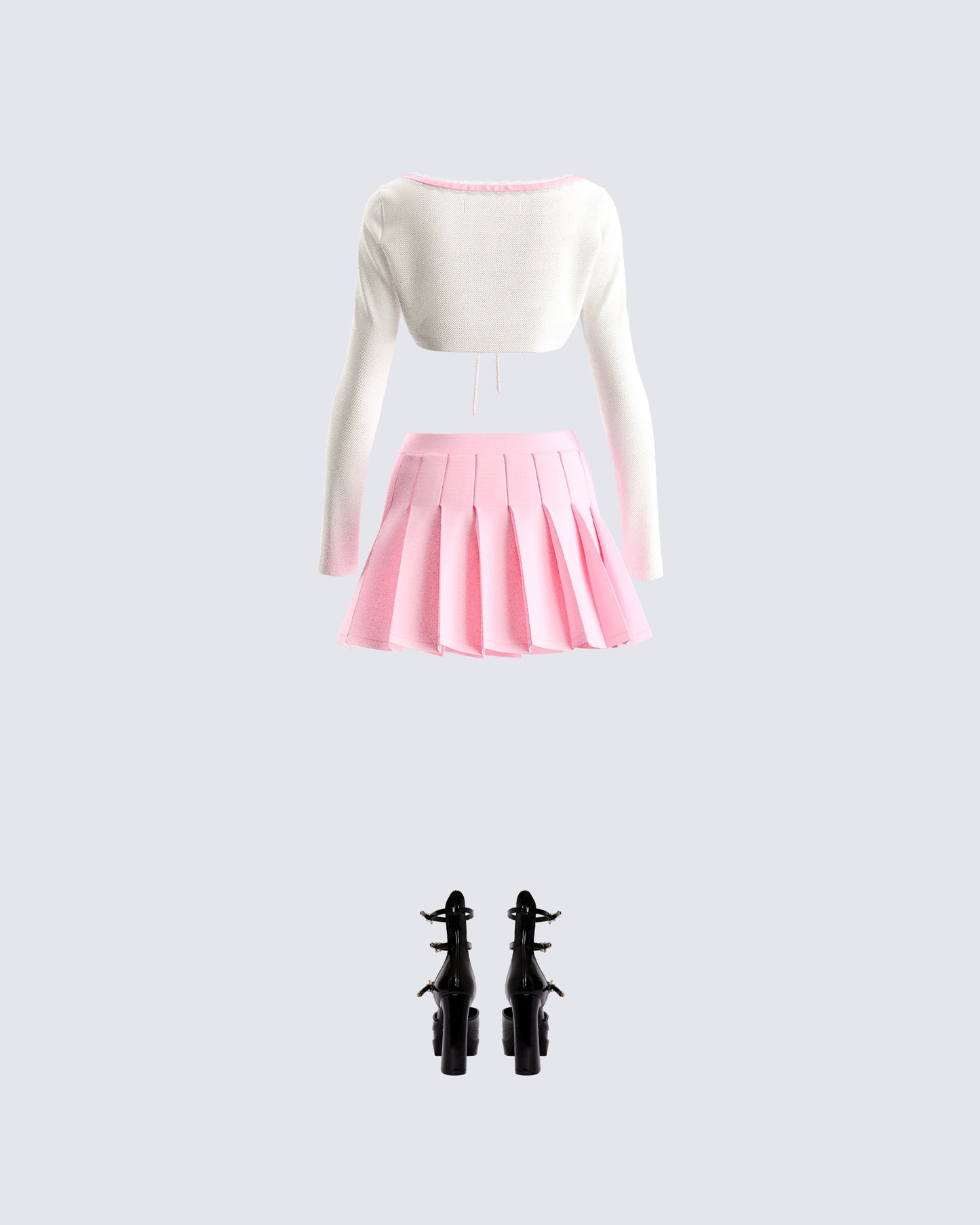 Bella Pink Pleated Set