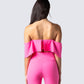 Maro Pink Off Shoulder Top