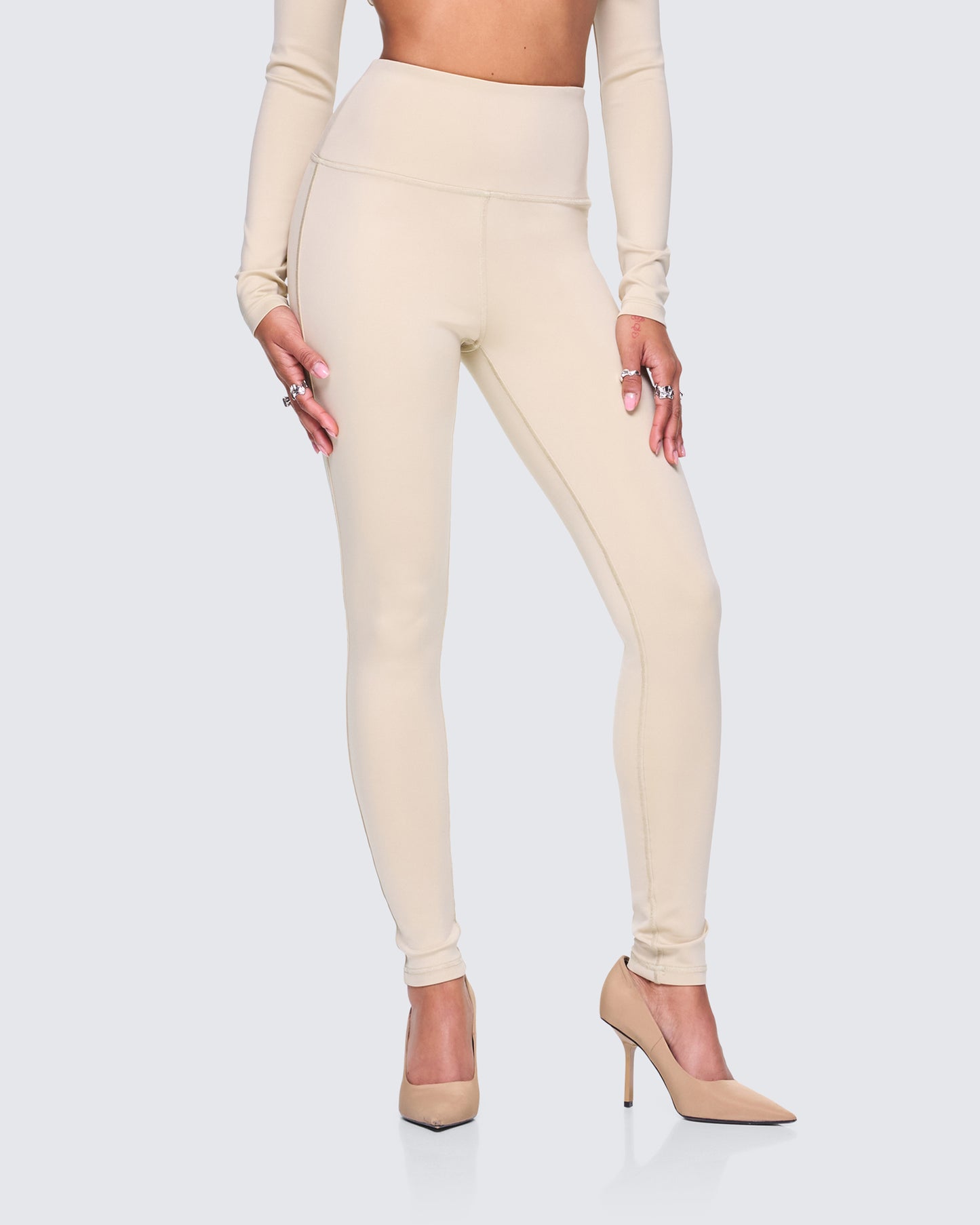 Jyn Khaki Jersey Leggings