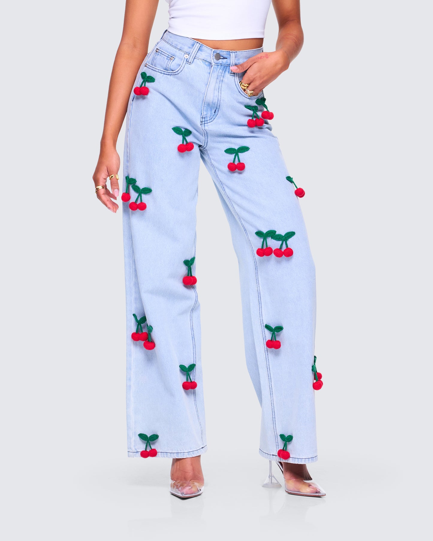 Cheri Cherry Blue Denim Jean